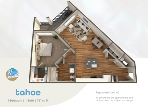typical floor plan of a 1 bedroom apartment